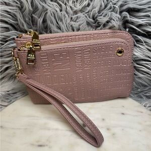 Steve Madden Blush/Dusty Pink Double Zipper Wristlet